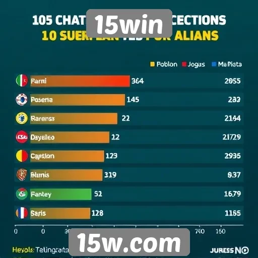 Estatísticas de jogos populares no 15win
