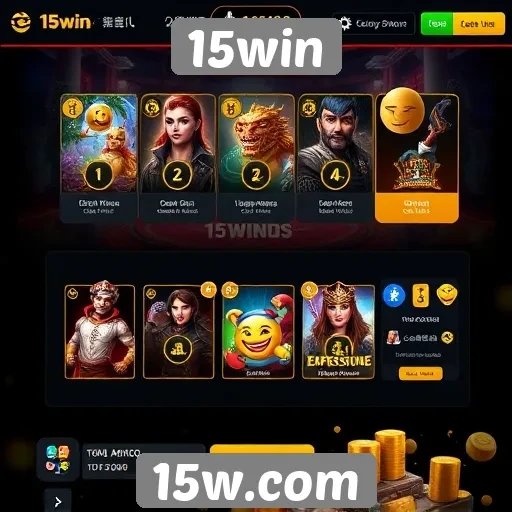 Funcionalidades da interface do usuário no 15win